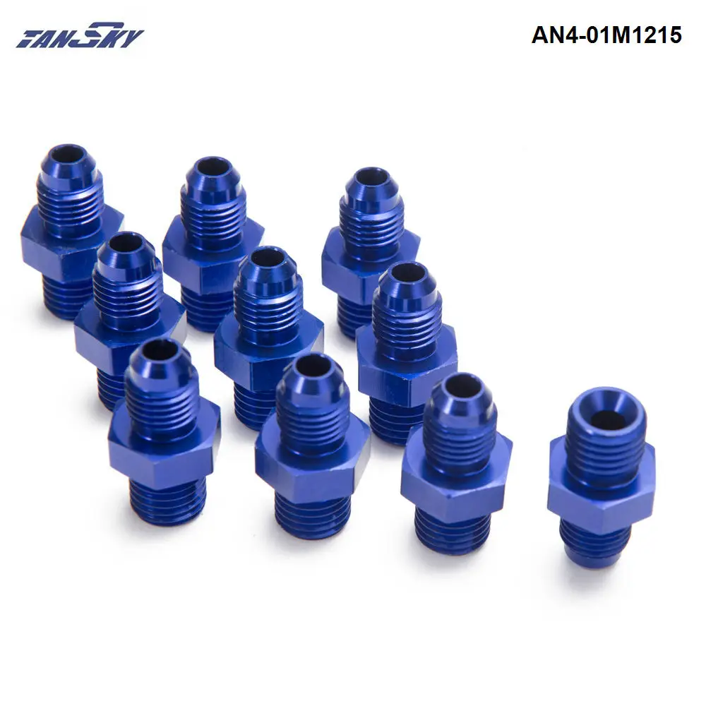 10PCS/LOT Adaptor Aluminum Car Fittings For Braided Lines (Hoses) - Fuel / Oil / Gas / Water / Fluid / Air AN4-01M1215