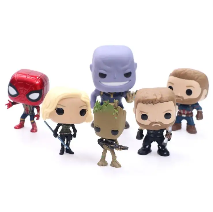 

FUNKO POP Anime Marvel Avengers 3 Infinite War Spider-Man Model Toys Raytheon Movie Action Figure Collectible Kids Toy