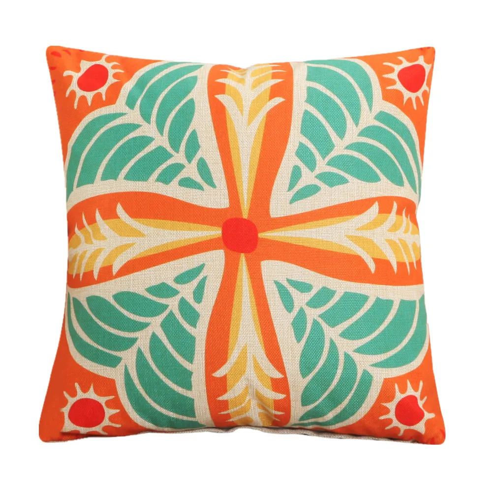 45x45 سنتيمتر الملونة خمر مجردة غطاء وسادة مطبوعة غطاء سيارة المنزل كنبة مكتب كرسي الزخرفية القطن كيس وسادة كتاني