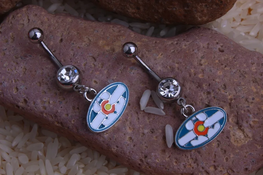 316l stainless steel 14g Body Piercing Jewelry crazy navel