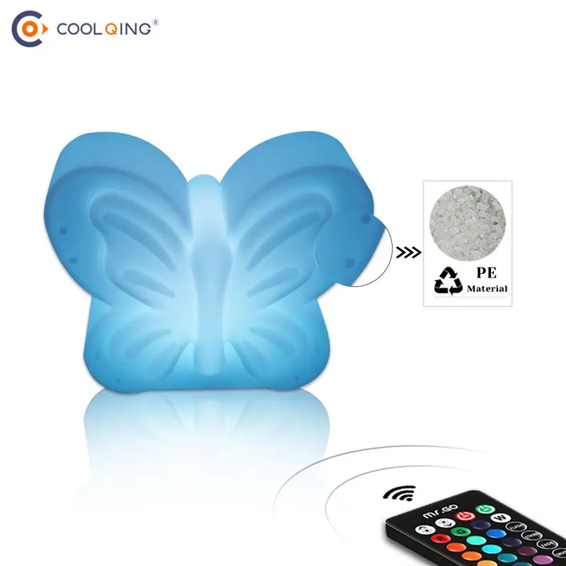 

Butterfly 5w 16 RGB Dimmable LED Desk Light USB Rechargeable Table Lamp Waterproof Remote Control Bedroom Kids LED Night Light