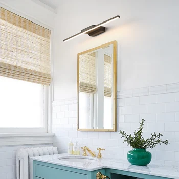 

DAR Wall lamps Black White Bathroom Light 41cm/51cm/61cm Mirror Light Bathroom Lights Led Waterproof Applique Murale Luminaire