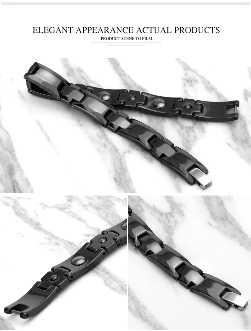 Популярный черный очаровательный керамический женский браслет из вольфрамовой стали энергетические магнитные браслеты для женщин ювелирные изделия хорошего качества