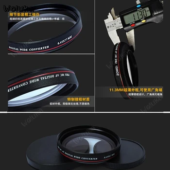 

Digital Wide Converter X0.45 Ultra-thin wide angle lens C/N DSLR camera Additional mirror Glass 58mm CD50 T10