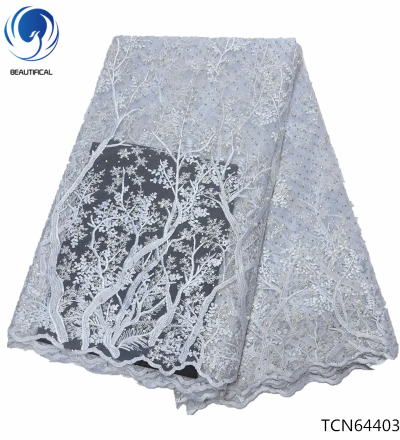 

BEAUTIFICAL french tulle lace fabrics with sequins shiny lace fabrics sequin fabrics dress for wedding 5yards /lot TCN644