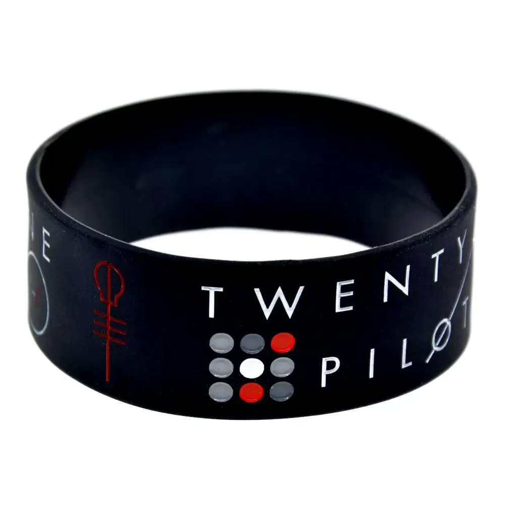 1 шт. один дюйм шириной Twenty One Pilots силиконовый браслет для любителей музыки