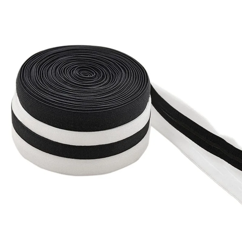 

5 Yards Silicone Elastic Bands For Bra Strap Black White Elastic Fabric DIY Apparel Sewing Elastic Bands Drop Shipping