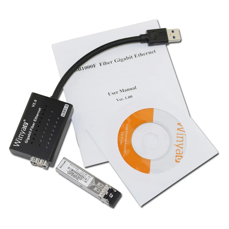 Winyao USB1000F SX USB 550 Gigabit Fiber Ethernet сетевой адаптер нм многорежимный оптический модуль