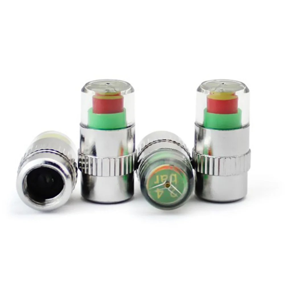 

2018 4Pcs Tire Air Pressure Tester Sensor Gauge Car Auto Valve Stem Caps Checker Alert CSL88