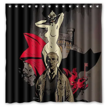 

New Eco-friendly Polyester Dylan Dog Bathroom Curtains High Quality Washable Bath Decor Shower Curtain