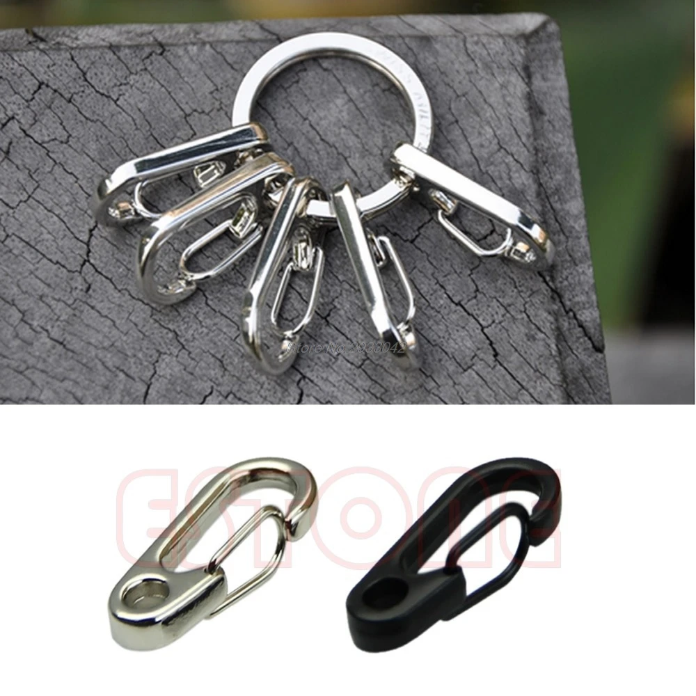 

2Pcs Stainless Steel Split Keychain Key Ring Clasps Clips Hook Clip Snap Key Chains -W128