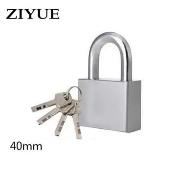 

Free Shipping 40 mm Short Beam Padlock Blade Lock Stainless Steel Square Padlock Lock Warehouse Door Lock