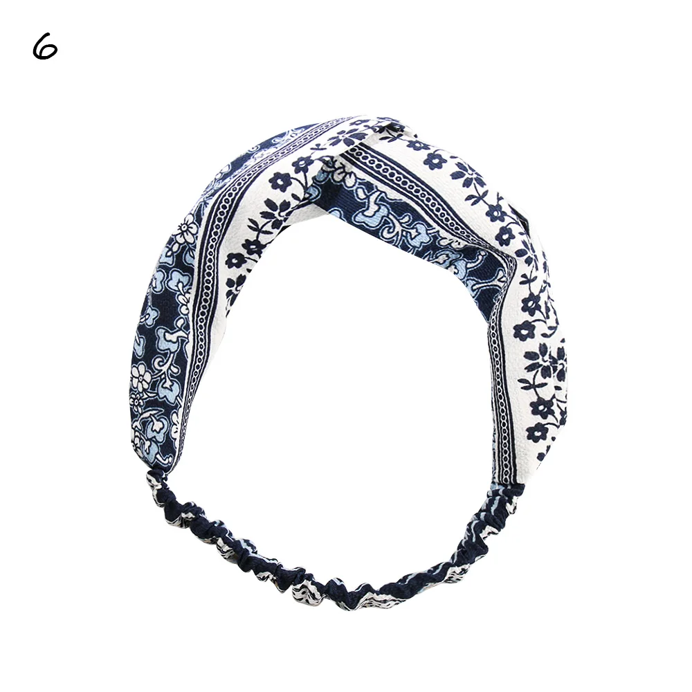 6 1 шт., модная повязка на голову в клетку с узлом, эластичная повязка на волосы "тюрбан", повязка на голову для женщин и девушек, полосатая повязка на голову, головные уборы, аксессуары для волос - Цвет: 6