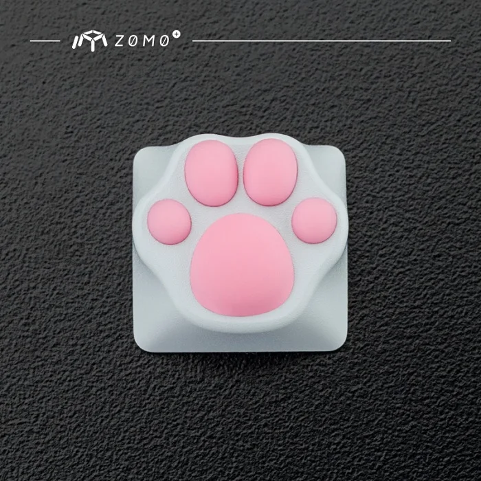 Zomo алюминиевый и силиконовый Kitty Paw Artisan Keycap cat pad CNC анодированный алюминиевый корпус совместим с переключателями Cherry MX - Цвет: Alu Sili White Pink