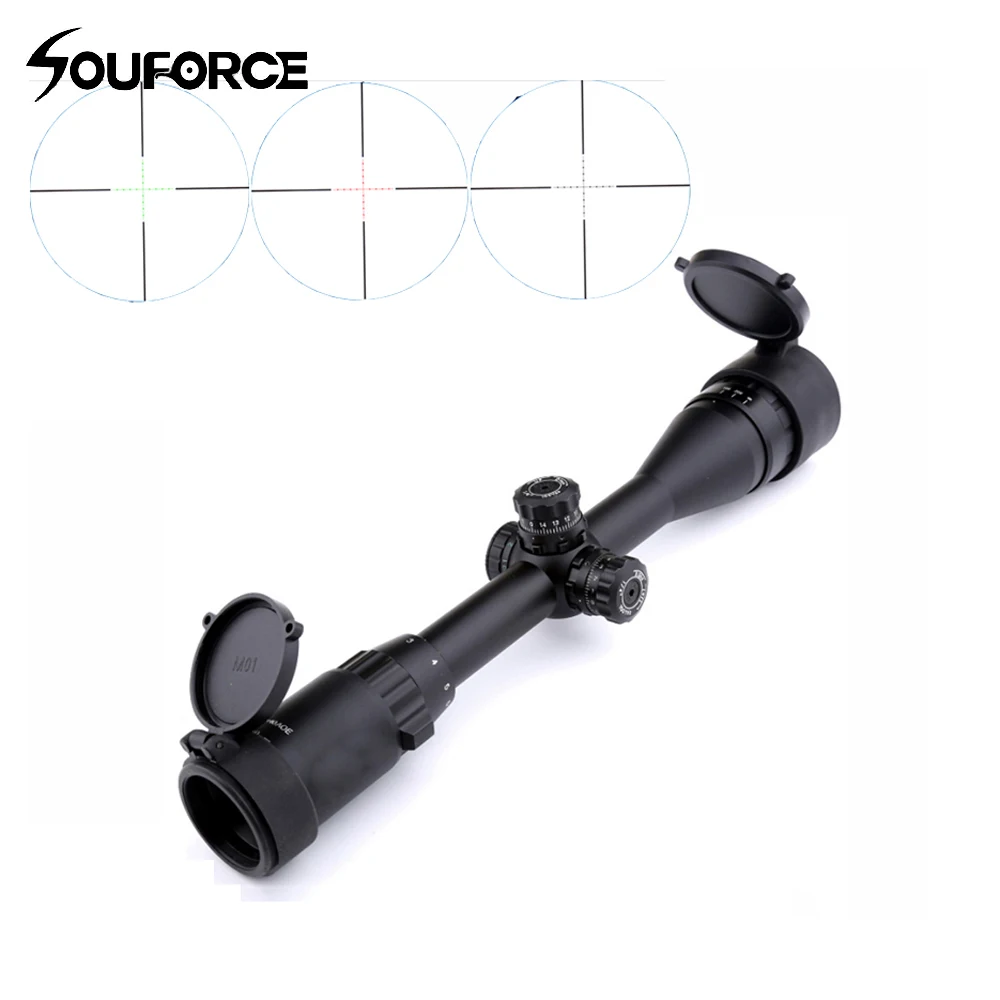 

Tactical Scope Riflescope 3-9X40 AOE Riflescope Red Green lllumination with Sun Shade for Hunting