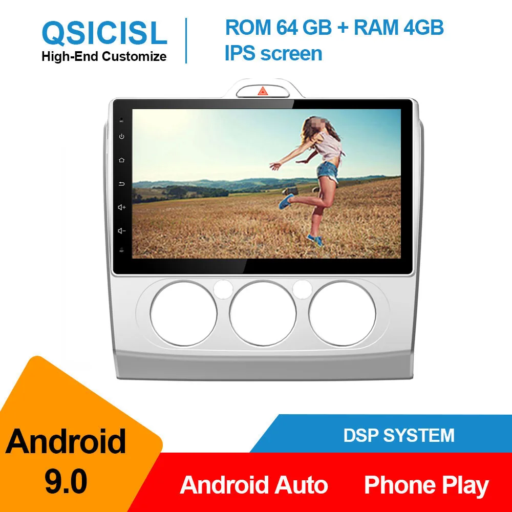 

Android 9.0 IPS 9" screen radio car dvd multimedia player for Ford Focus 2 2005-2011 car headunit 1 din gps multimedia stereo