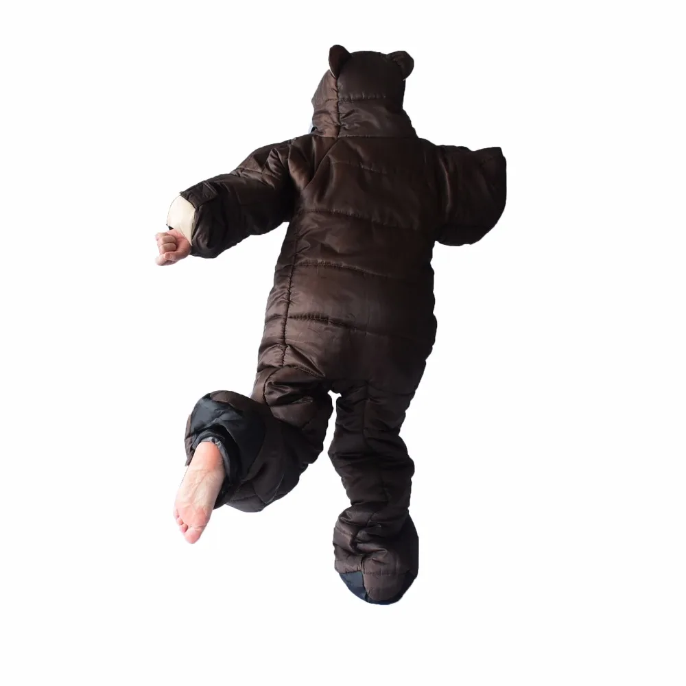 Free Brown Bear Humanoid Sleeping Bag Outdoor Equipment Camping Trekking Hiking Climbing Siesta Midday Rest soft Hot Lazy Bag