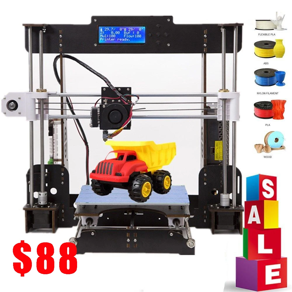 3D принтер A8 Drucker Prusa i3 Reprap Heatbed 220*220*240 мм Impresora 3d сбой питания возобновление печати|3D