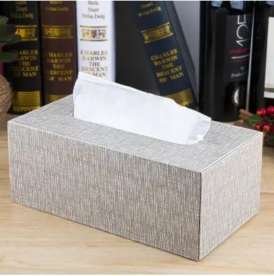 large size 21 Простой европейский домашняя тканевая коробка Декор чехол высокого настольная коробка для хранения бумаги из кожи ПУ Настольный бумажные цветы детские влажные салфетки в удобной упаковке 6ZJ78 - Цвет: large size 21