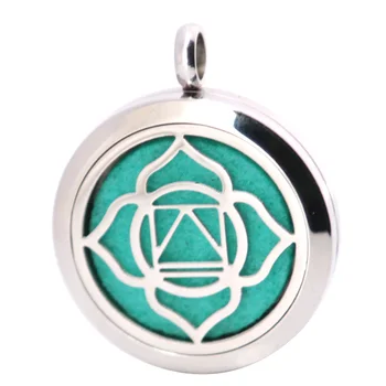 

10pcs Flowers Aromatherapy Essential Oil Surgical Stainless Steel Pendant Necklace Perfume Diffuser Locket with Felt Pdas