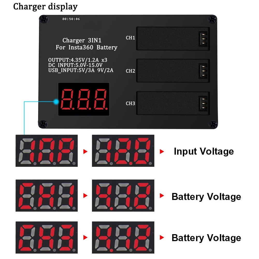Горячее предложение 3 в 1 зарядное устройство Micro USB зарядное устройство для Insta360 панорамная камера Быстрая зарядка для внешнего аккумулятора