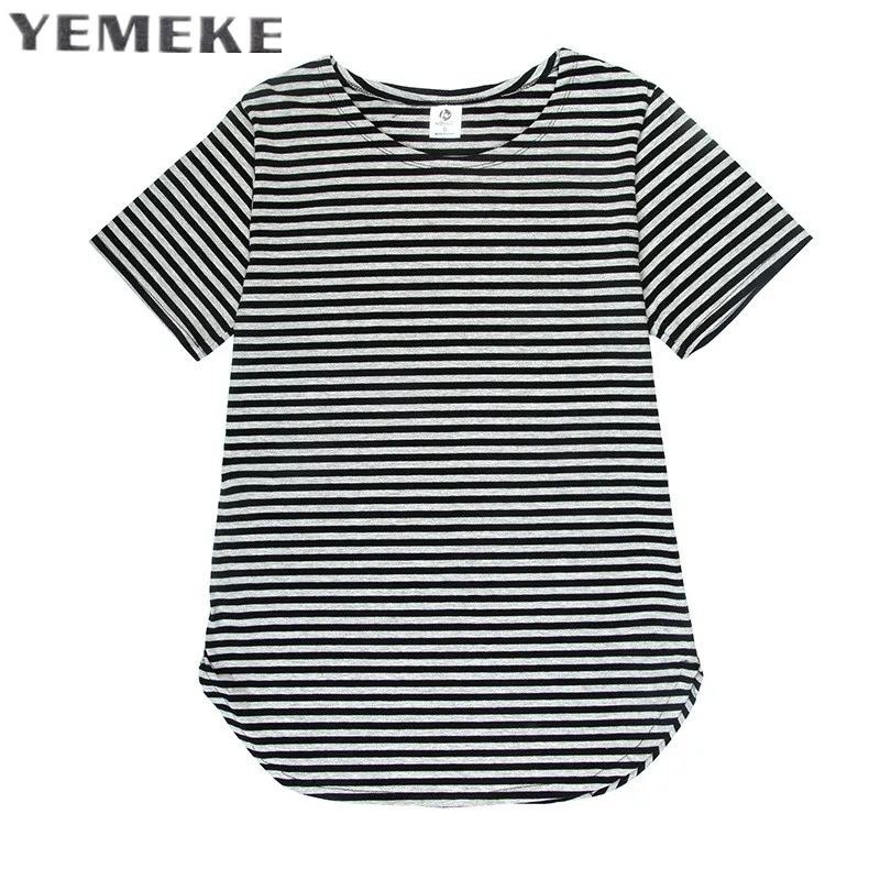 YEMEKE 2017 NEW fashion loose striped T-shirts Men Casual Fashion street wear hip hop high quality great new design tshirts YEMEKE 2017 NEW fashion loose striped T-shirts Men Casual Fashion street wear hip hop high quality great new design tshirts