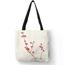 Красивые сумки для Для женщин 2018 просто красочный цветок «ТОТЕ» с принтами сумка эко льняной ткани модные декоративные торгового Путешеств...(China)