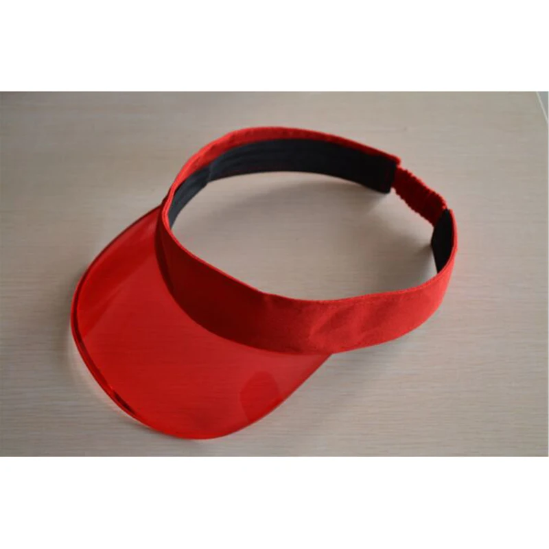 New Summer UV Plastic Visor Sun Hats Men Outdoor Clear Dealer Tennis Beach Hat Protection