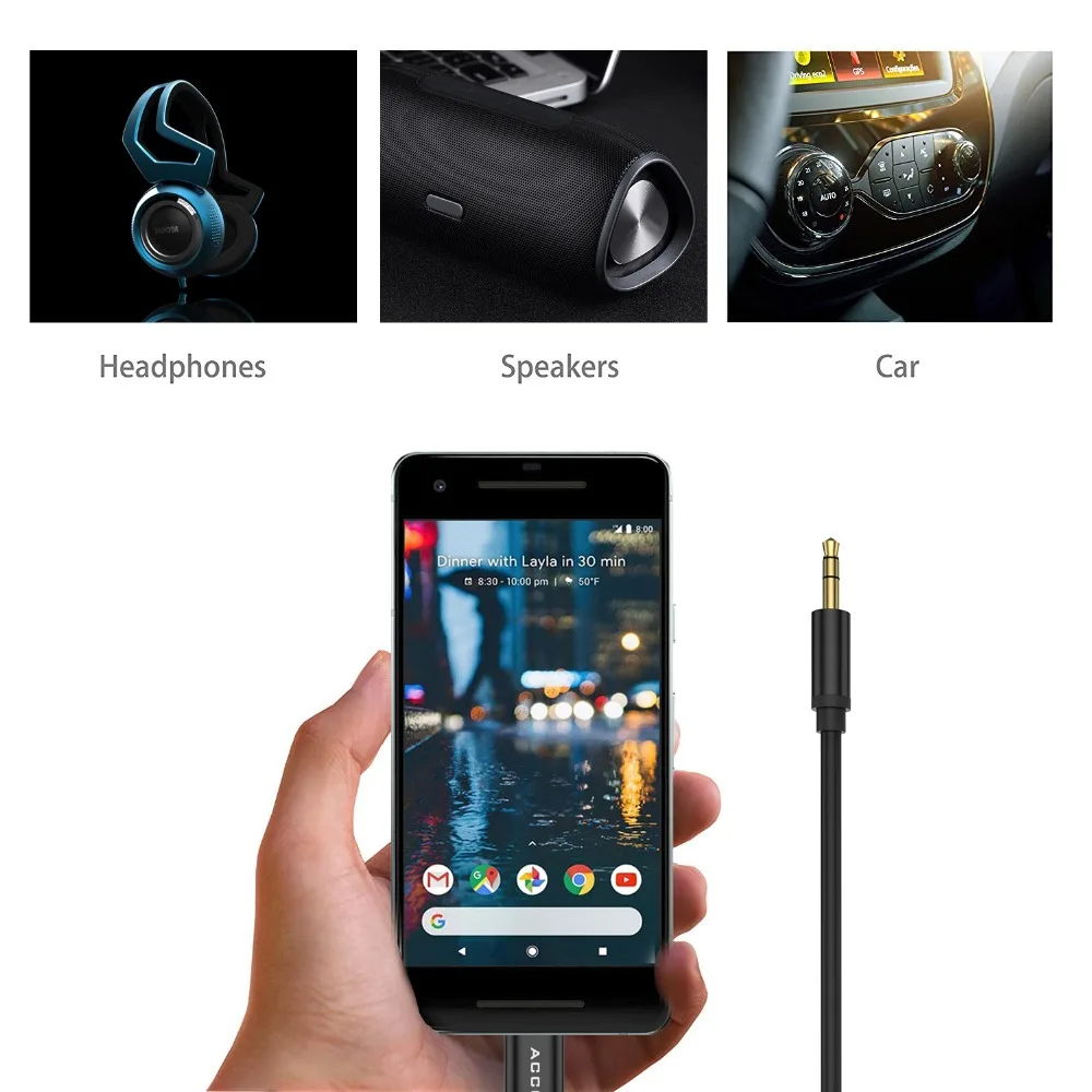 ACCGUYS usb type C Aux аудио до 3,5 мм разъем для динамика кабель адаптер ЦАП наушники с чипом шнур для гарнитуры для Xiaomi huawei htc U11 U12