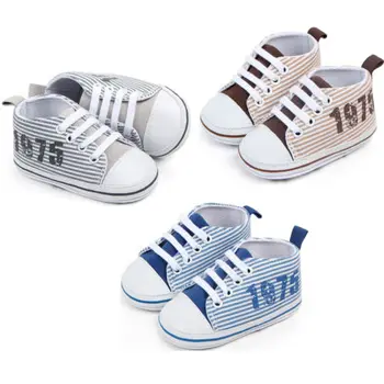 

Toddler Newborn Baby Boy Girl Leather Soft Sole Casual Canvas Crib Shoes Sneakers Prewalker