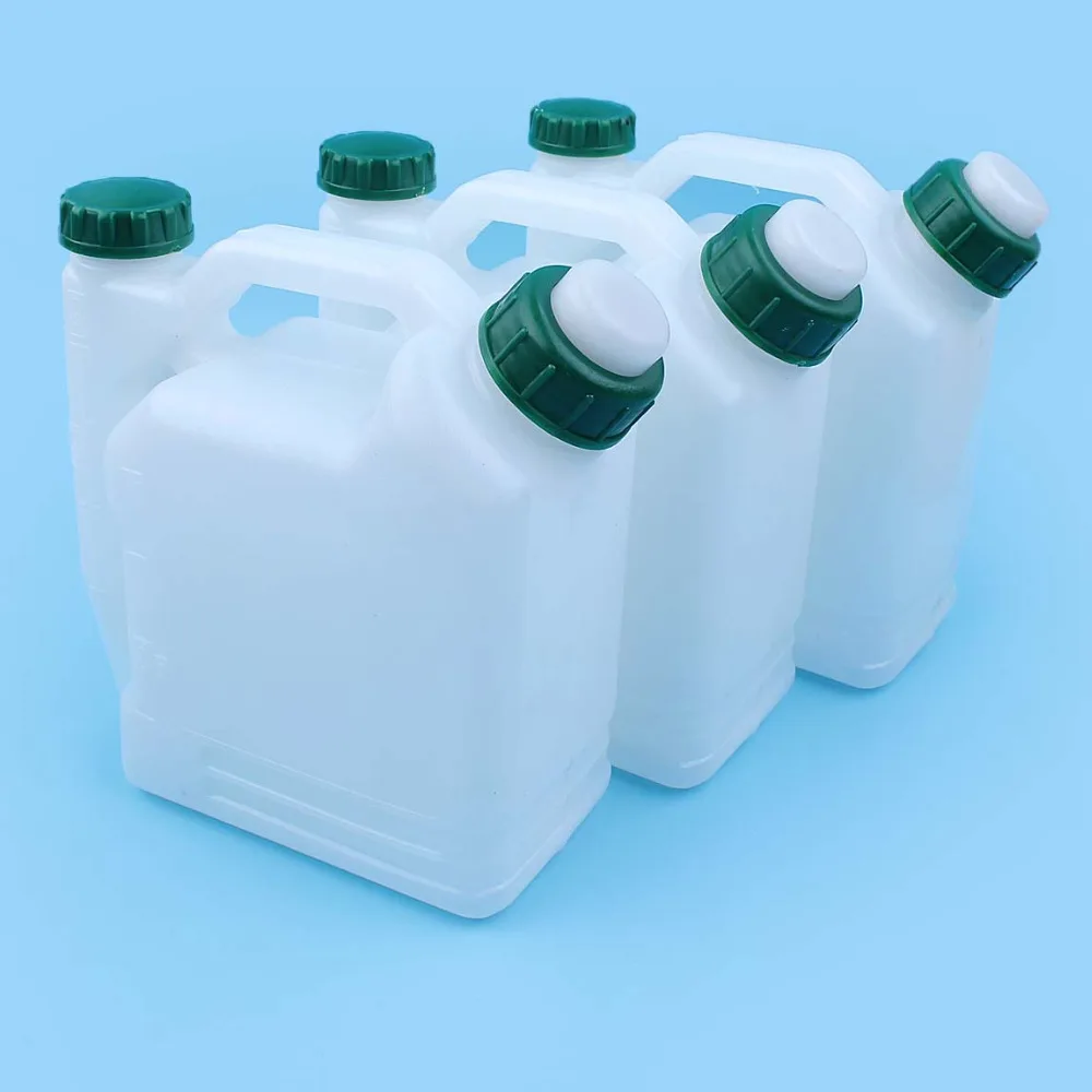 Botella para Mezclar 1.5L Sprout Duradero 2-Stroke Combustible Vajilla Aceite Tanque de Gasolina Blanco Contenedor Almacenaje 1:25 para Desbrozadora Motosierra