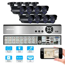 KKmoon CCTV камера безопасности системы 16CH 1080 P ONVIF AHD DVR 8 шт. Открытый 1080 P 2.0MP камера комплект камер видеонаблюдения для безопасности обнаружения движения