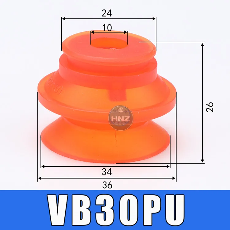 5 шт. механическая ручная присоска Вакуумные присоски пневматические VB20PU/30PU/40PU/50PU полиуретановые промышленные присоски