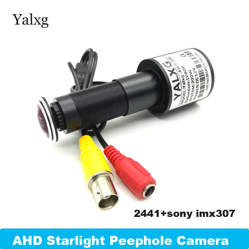 

1080P Full Color Night Vision Door Eye CCTV AHD Mini Home Video Peephole Camera SONY307 StarLight 0.0001 Lux Fish eye Lens Cam