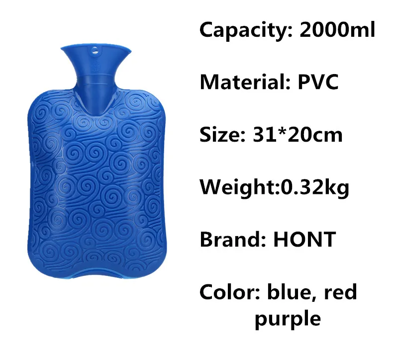 1 литровый ТОЛСТЫЙ цветной зимний ПВХ резиновый мешок для бутылки с горячей водой для подогрева рук согревающая лапка из Китая