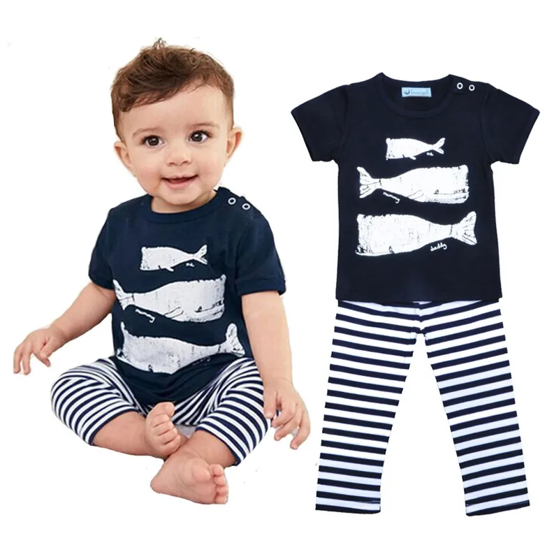 2019-nununu-Summer-Kids-Clothing-Set-Cartoon-Whale-Animals-Printing-T-Shirt-Striped-Shorts-Baby-2pcs