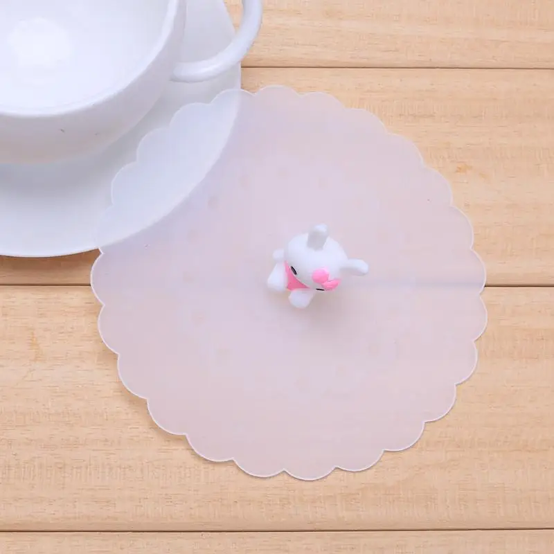 

Cartoon Animal Anti-Dust Silicone Lids For Tea Cup Cover Coffee Caneca Xicara Tea Cup Vasos De Plastico Suction Seal Cap Gifts