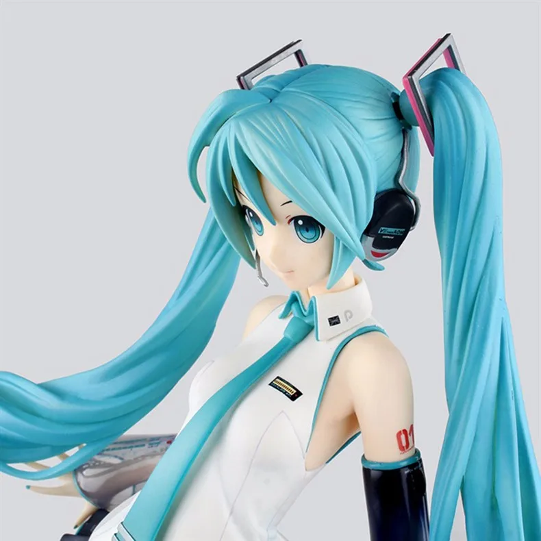 Японское аниме Snow Hatsune Miku Vocaloid 3 Ver. 42 см фигурка модель 1/4 кукла ПВХ Музыка Девушка коллекция Горячая игрушка Рождественский подарок