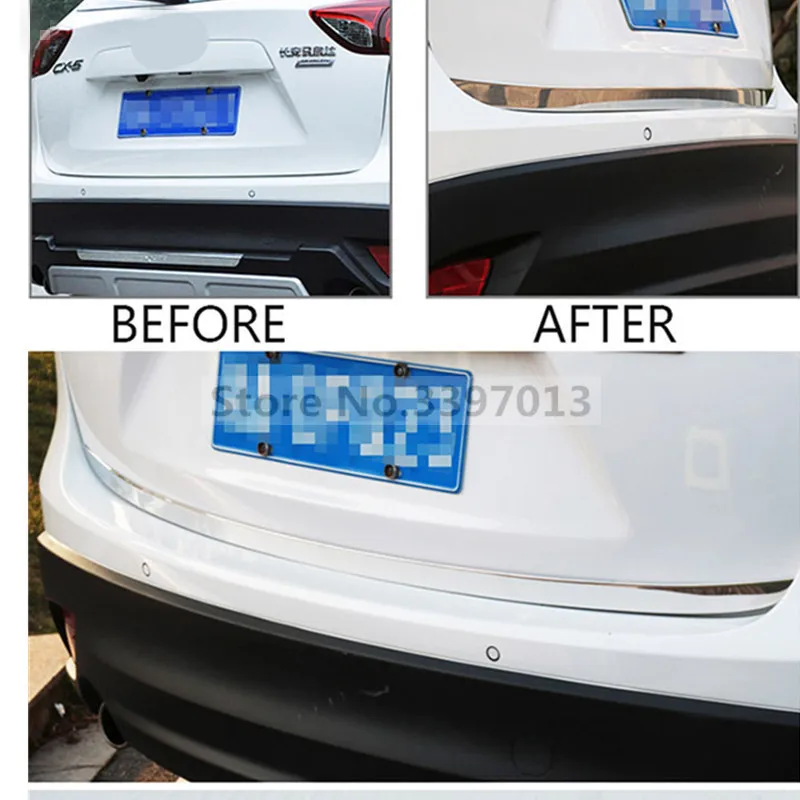 Подходит для 2013 Mazda CX-5 CX5 хром задний багажник загрузки багажника двери Крышка отделка Литье Из Нержавеющей гарнир Полосы
