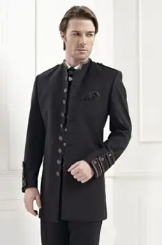 

Elegant Men Suits 2017 Gentlemen Style Formal Prom /Meeting Wear High Qulity Classic Men Wedding Tuxedos (Jacket+Pants+Tie)