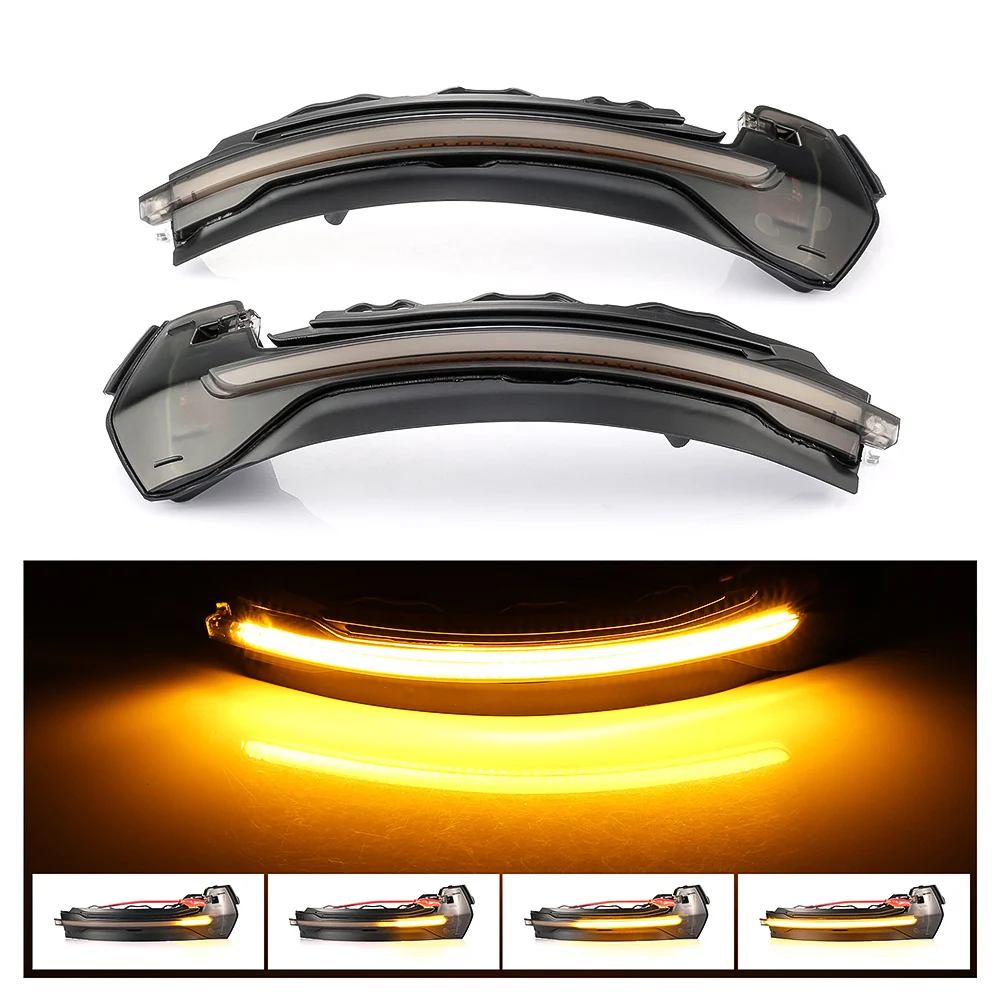 

1 Pair Rear View Mirror Light LED Water Flowing Turn Single Side Wing For Audi A3 S3 RS3 13-18 Car Accessories