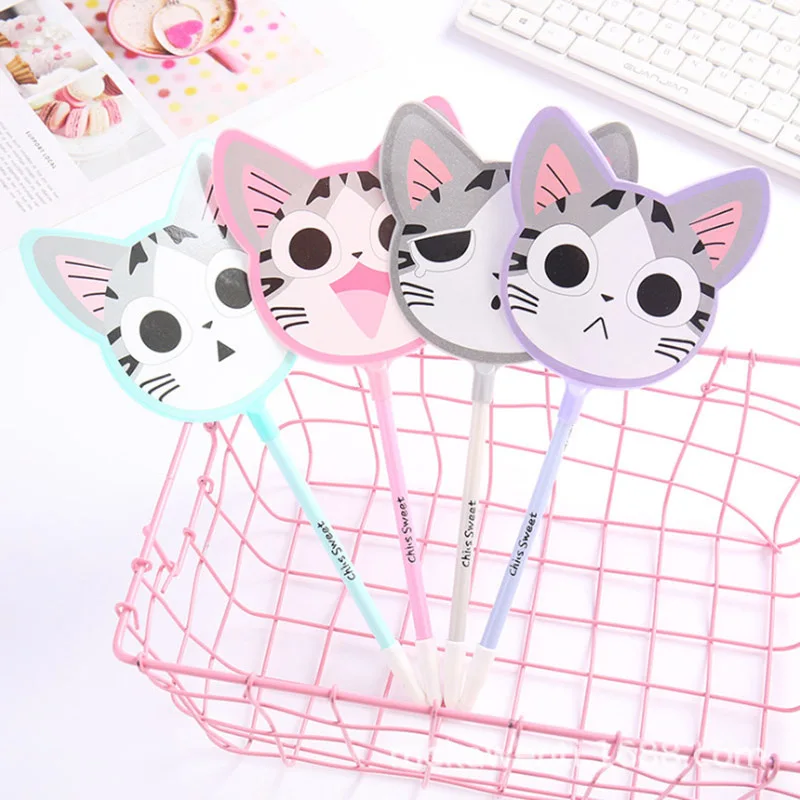 

Cat Fan Pen Cartoon Plastic Creative Neutral Pen Black 0.5 Students Use Multicolor