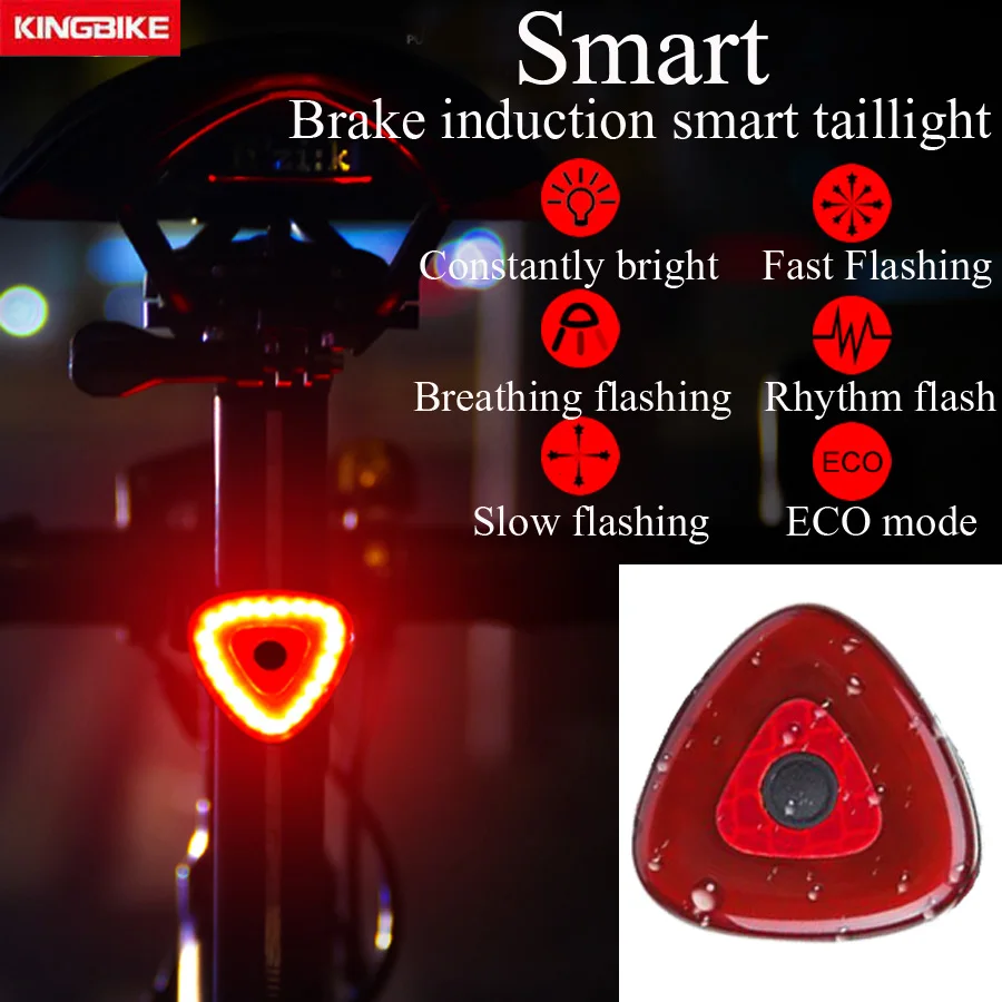 

BASECAMP Bicycle Taillights Smart MTB Intelligent Sensor Brake Lights USB Charging Tail Light Alloy Road Bike MTB Rear Taillight