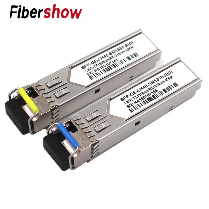 

SFP Module single-mode 1.25G LC BiDi 1310nm/1550nm WDM switch SFP Transceiver module with Cisco Switch with DDM Function
