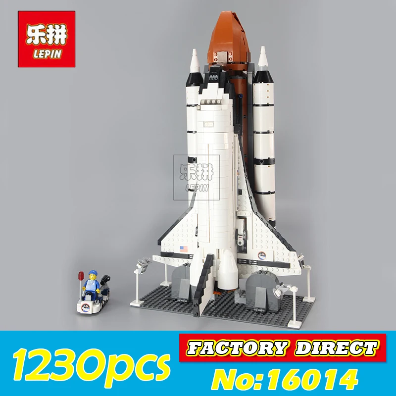 

LEPIN 16014 1230Pcs Out of Print Shtttle Expedition Spaceship Buliding Blocks Bricks for Children Toys Gift Compatible 10231