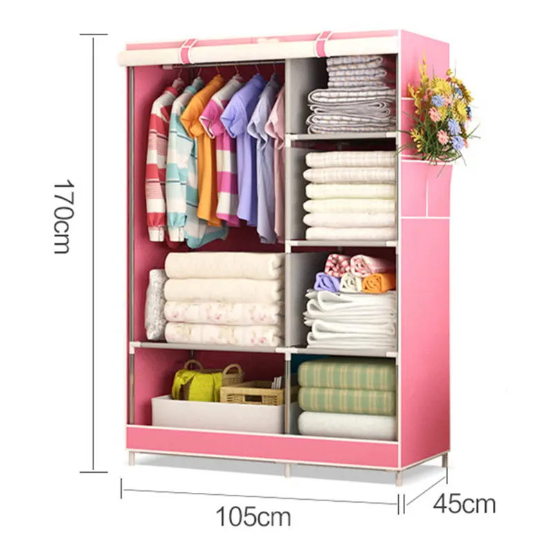3D Cartoon Pattern Folding Cloth Wardrobe Closet Children Room Decorate Storage Cabinet Bedroom Assembly Wardrobe Home Furniture 3D Cartoon Pattern Folding Cloth Wardrobe Closet Children Room Decorate Storage Cabinet Bedroom Assembly Wardrobe Home Furniture