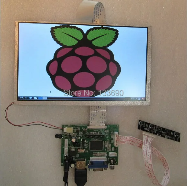 Цифровой ЖК экран Raspberry Pi 9 дюймов 1 комплект HDMI + VGA 2AV 1024*600 дюймов|display kit|raspberry piscreen