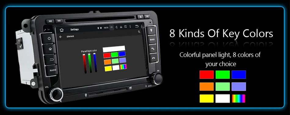 Top Eunavi Octa Core Android 9.0 2 Din Car dvd player For VW GOLF JETTA POLO TOURAM PASSAT B6 GPS Navi Stereo Radio touch screen usb 30