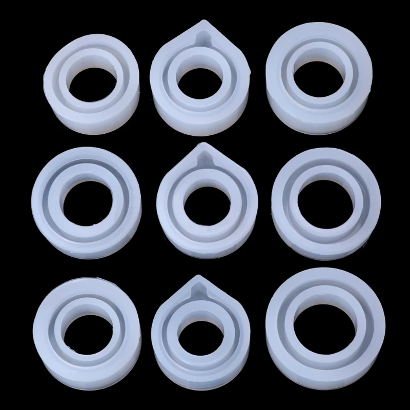 

3Pcs Silicone Ring Mold Jewelry Pendant Resin Casting Mould DIY Craft Making