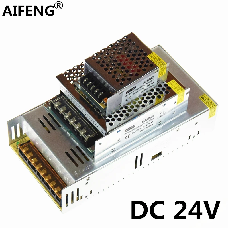

AIFENG DC 24V power supply adapte 110V/220V to 24V transformer 1A 2A 3A 5A 15A 25A dc 24V led switching power supply led driver